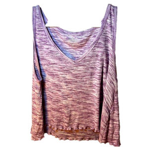 Hollister lilac crop tank ruffled hem top size Large Y2K